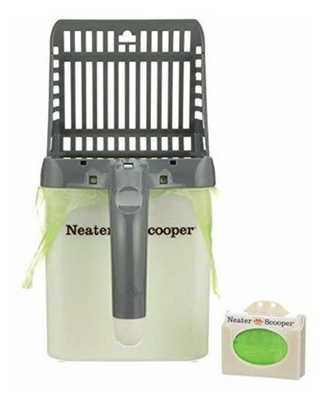 Pala Recoge Desechos De Gato Con 60 Bolsas Gris 1