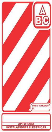 Cartel Para Matafuegos 23x80 Baliza Varios Modelos 0