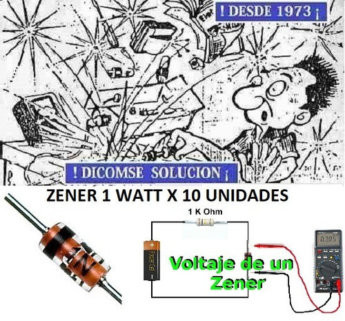 Diodo Zener  43v    1w 5% 1n4755a X 10 Unid 0