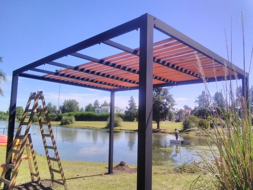 Pergolas Hierro Y Madera- Techos Para Garage - Estructuras 1