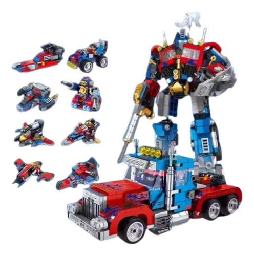 Figura Transformable Optim 8 En 2 Nave Auto Robot Prime 0