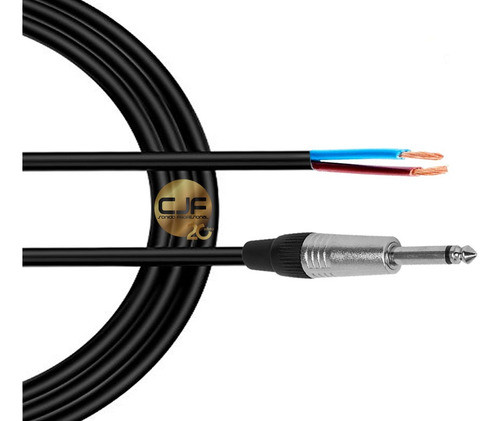 2 Cables P Bafles Plug A Pelado 10 Metros Tt Profesional Cjf 0