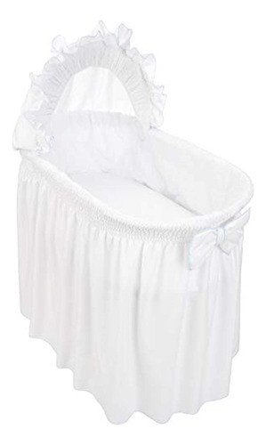 Baby Doll Bedding Drake Linen Look Bassinet Falda/capota, Az 0