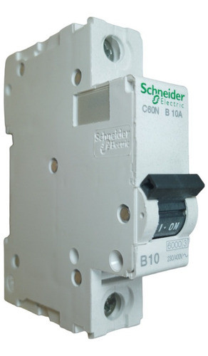 Llave Termica Schneider Unipolar 1x10 Curva B 6ka C60n X1u 0