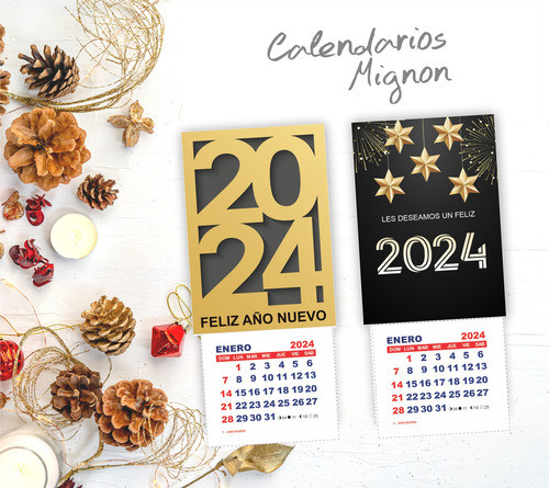 Kit Imprimible Calendario Mignon Feliz Año Nuevo P2 1