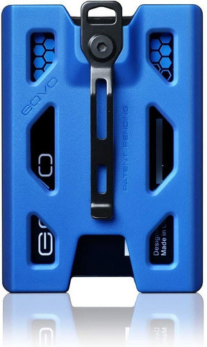 Porta Credencial Govo De Policarbonato Azul Con 4 Ranuras 0