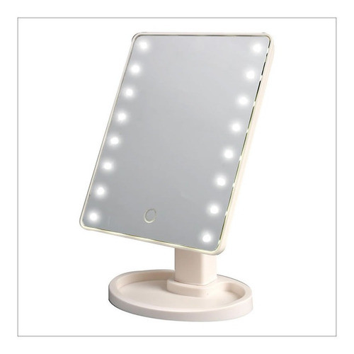 Espejo Nuevo Porta Maquillaje 16 Luces Led Táctil A Pilas 1