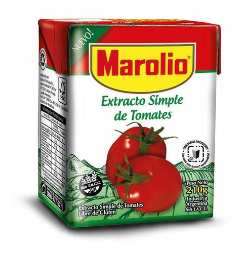 Pack X 18 Unid. Exttomate  Simple 210 Gr Marolio Extracto D 0