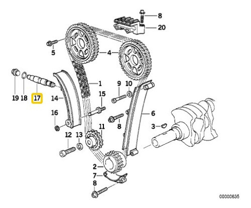 Tensor Cadena Distribución Bmw Serie 3 E30 318i M42 1