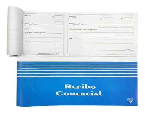 Recibo Comercial Chico Azul X8 Libretas - Papelcur 0