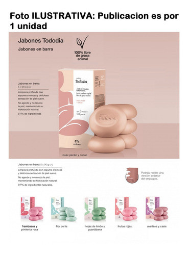 Jabones En Barra Puro Vegetal Nuez Pecán Y Cacao Natura 1