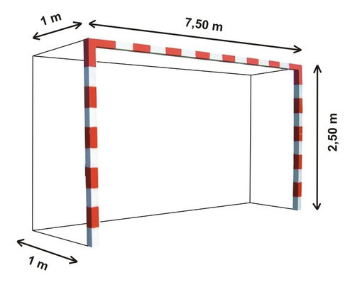 2 Redes Arco Futbol Profesional 7,5x2,5.m Cajon Cuerda 2,3mm 0