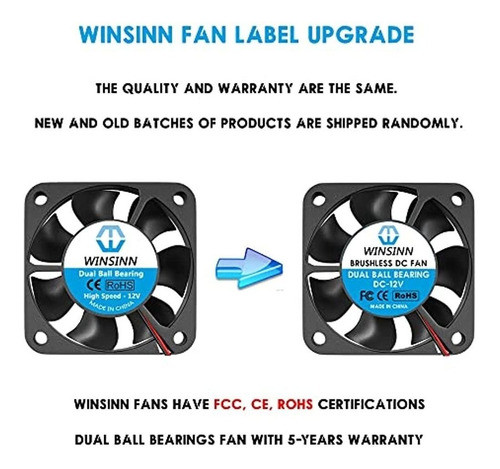 Winsinn Rodamientos De Bolas Dobles 40 Mm Ventilador Refrige 1