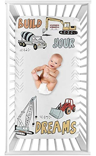 Sweet Jojo Designs Construction Truck Boy Sábana Ajustable P 0