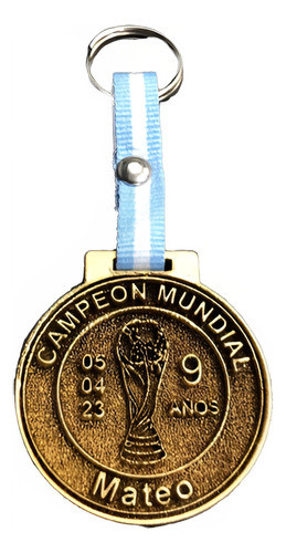 20 Llaveros Medalla Copa Mundial Mdf Cumple Infantil 0