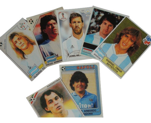 Pack X 10 Stickers Messi Maradona Cristiano Dibu Martinez 0