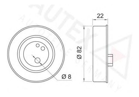 Polea Tensor Poly-v Rmt F 44818.2 Chevrolet S10 2.2 2.5d Max 1