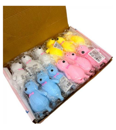 Pack X12 Squishy Anti-strees Con Forma De Osito Coloridos 1