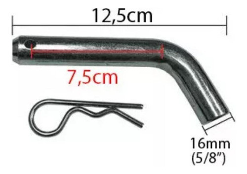 Perno 16 Mm X 75 Mm Para Enganches Con Chaveta 1