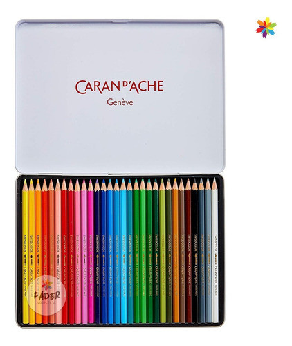Lata De Lapices Acuarelables Caran D'ache Swisscolor X 30 1