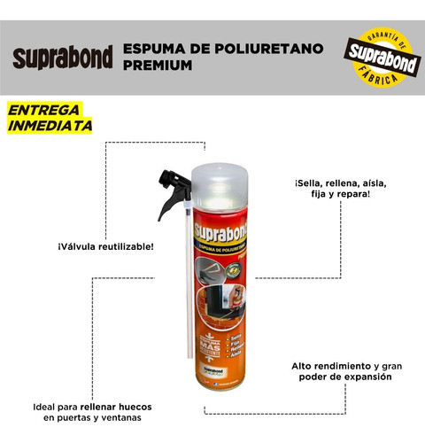 Espuma De Poliuretano Suprabond Premium 750ml 1