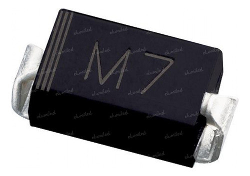 50 Sma4007 Diodo Rectificador 1a 1000v Do214ac Smd Sma 0