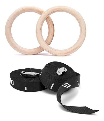 Anillas De Madera - Calistenia - Gym - Crossfit - Fitness 0