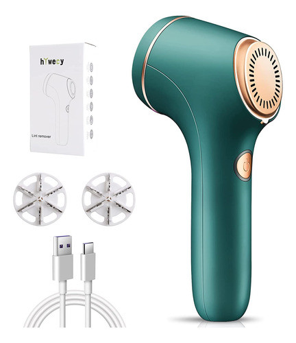 Removedor De Pelusas, Recargable Usb - Verde 0