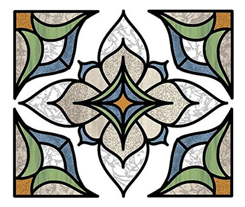 Película Para Vitrales Inhome Nh2415 Blue Alden, Verde 0