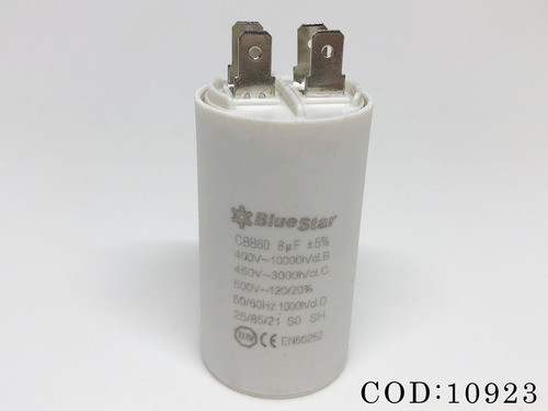 Capacitor Bluestar 8uf Mf 400 - 450v Axial 1