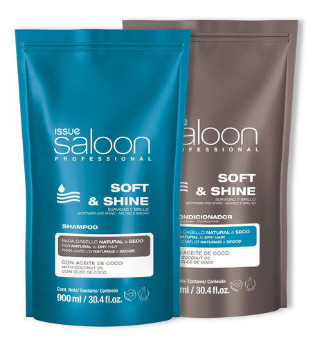 Issue Saloon Shampoo + Acondicionador Suavidad & Brillo X900 0