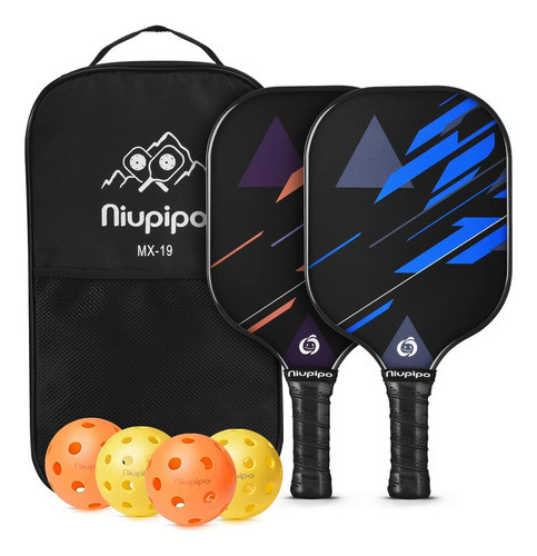 Paleta De Pickleball Ligera Con Superficie De Fibra De Vidri 0