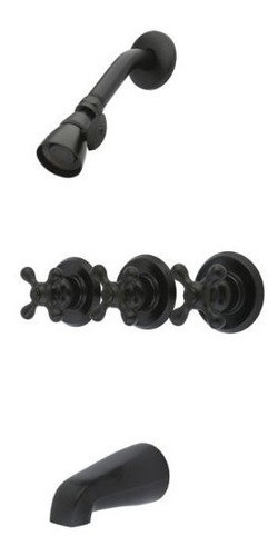 Kingston Brass Kb235ax Grifo De Bañera Y Ducha Con 3cross M 0