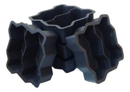 Juego 5 Moldes Dobles Adoquín Intertravado 24x10x8cm Piso 1