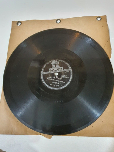 Disco De Pasta-tango-carlos Gardel-medallita De La Suerte-09 0