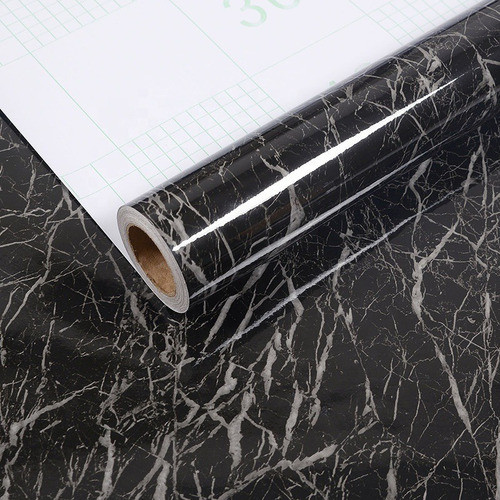 Papel Adhesivo Marmol Marquina Blanco/negro 61cm Ancho 0