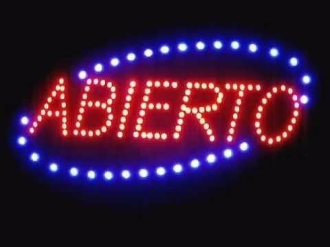 Cartel Led Abierto Importado Oferta X 10 O La Q` Quieras Nac 1