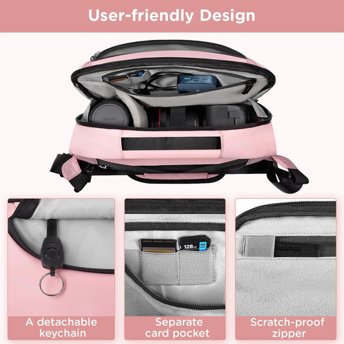 Bolsa Cruzada Para Camara Dslr/slr Rosa Soporte Para Trip... 1