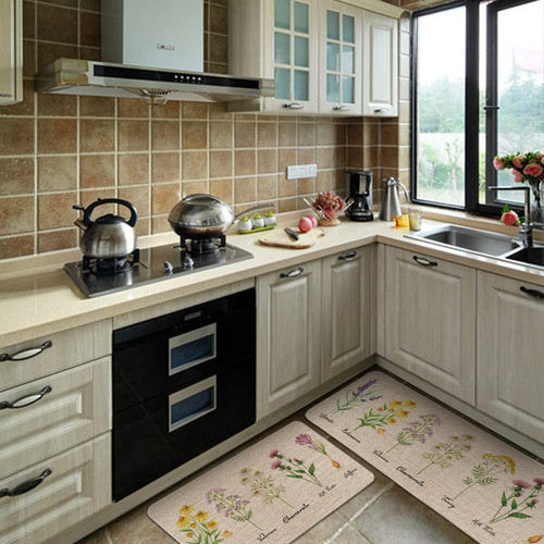 Juego De 2 Alfombrillas Decorativas Florales De Primavera, . 1