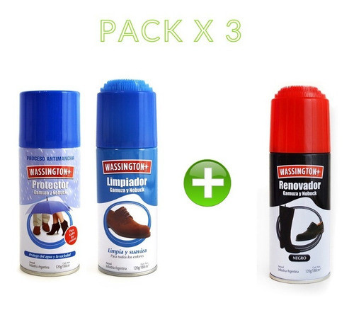 Combo Gamuza Protector + Limpiador Wassington + Renovador 0
