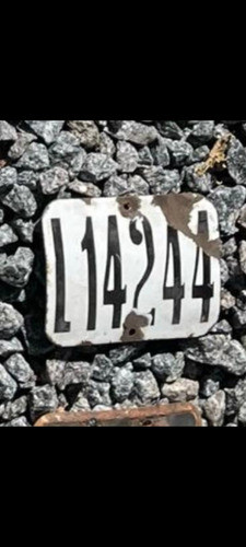 Matricula Esmaltada De Bicicleta L 14244 Conf Jb 0