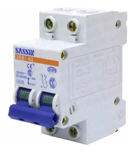 Llave Termica 2 Polos 10/16 A Autorizada Sassin - Tyt 0