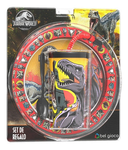 Set Regalo Jurassic World Plato Playo+vaso Sorb. Gde Blister 0