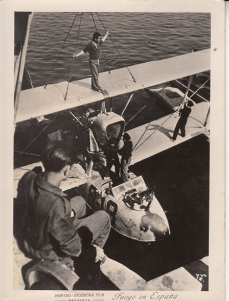 1937 Anarquismo Hidroavion Fotografia Film Fuego En España 0