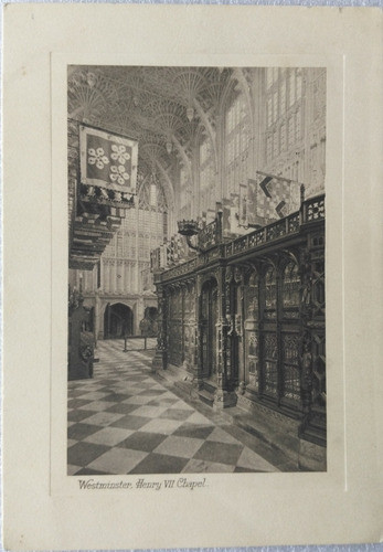 Antigua Postal De Navidad Westminster Abbey Londres 1937 0