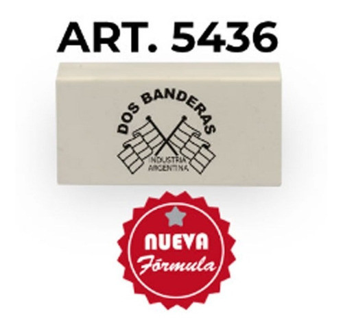 Goma De Borrar Lápiz Dos Banderas Art 5436 Caja X 36 Unds 1