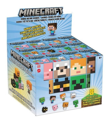 Minecraft Cabezas Mini Figura Hdv64 Mattel 0
