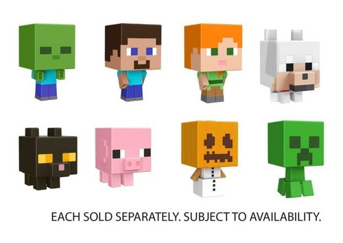 Minecraft Cabezas Mini Figura Hdv64 Mattel 1