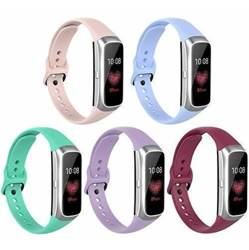 5 Mallas Para Galaxy Fit Sm-r370 Azul / Verde Azulado / Salt 0