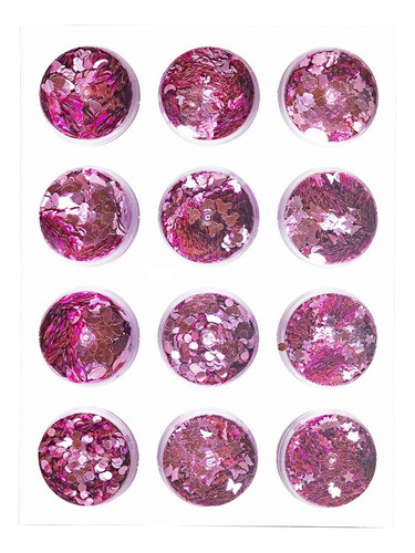 Decoración Glitter Rosa Varias Formas X12 Paris Night 0